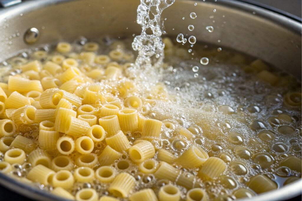 preparation of ditalini pasta salad