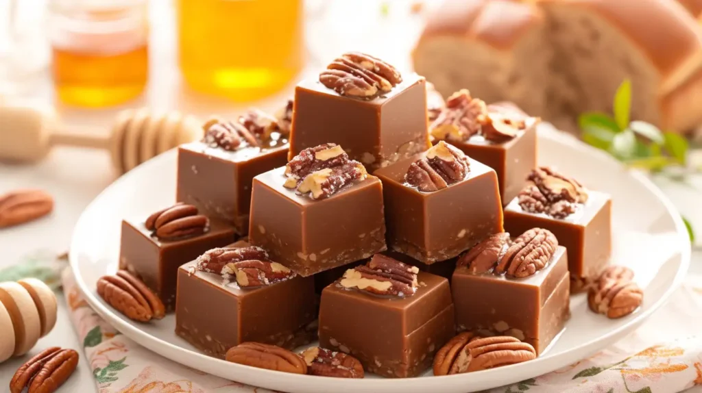 Homemade Praline Fudge with Pecans