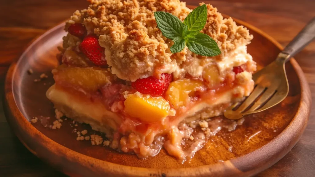 strawberry peach crumble