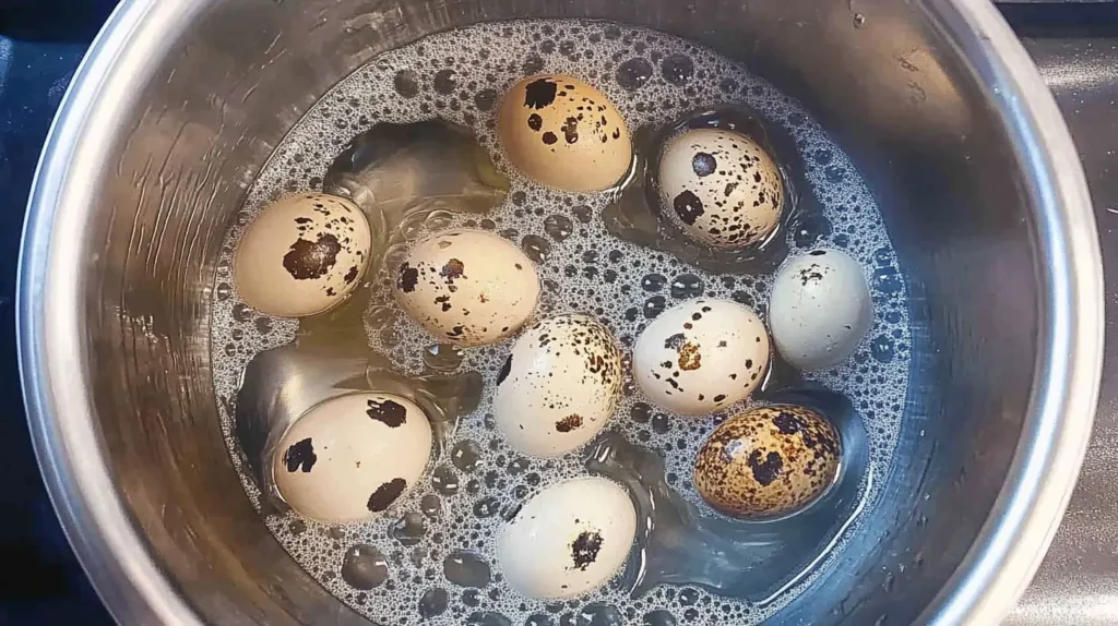 boiling quail eggs