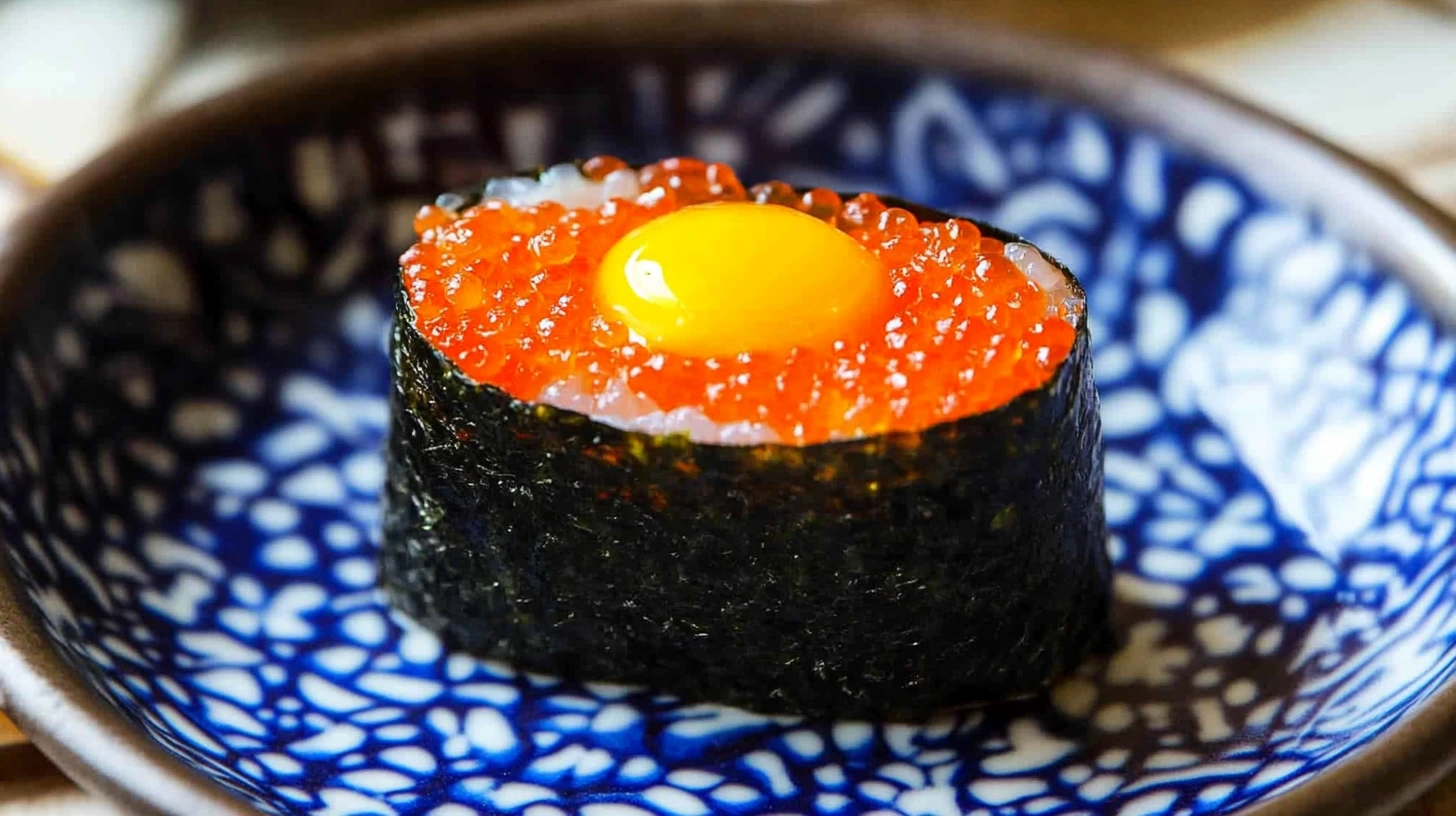 Sushi with quail egg