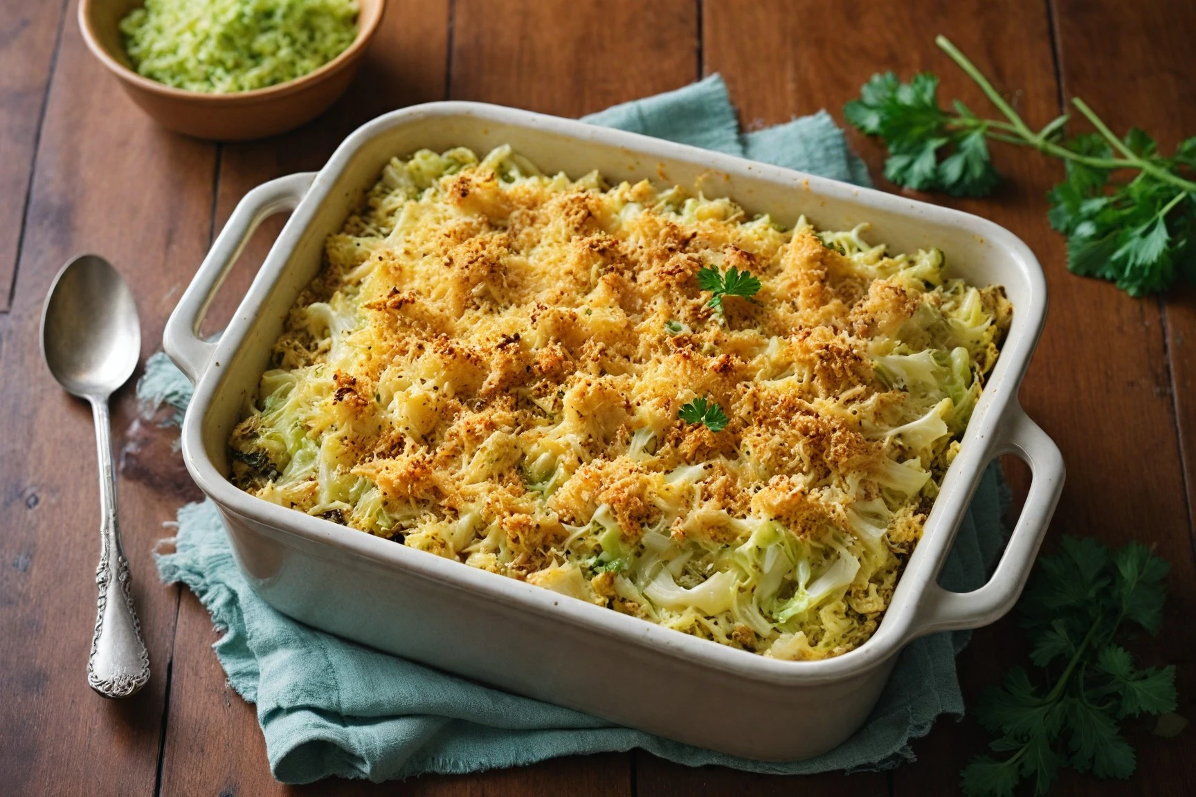 Cheesy cabbage casserole