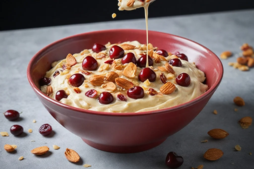 cherry almond cake batter