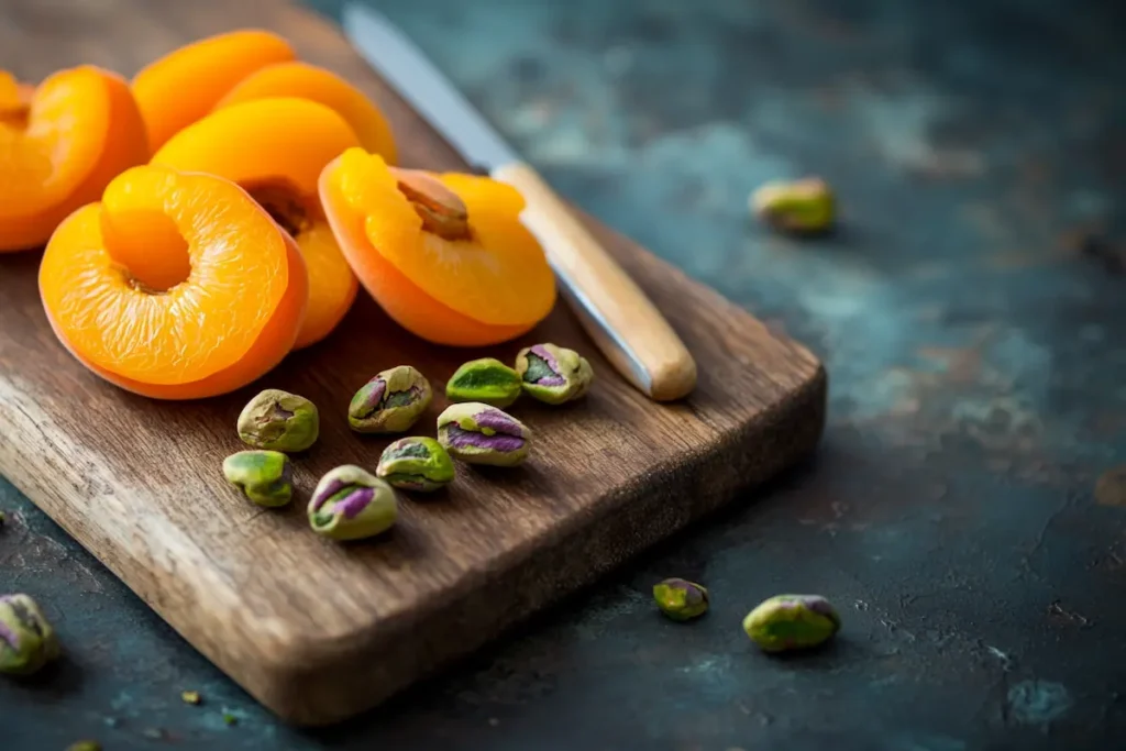 Fresh Apricots and Pistachios for Cake Recipe