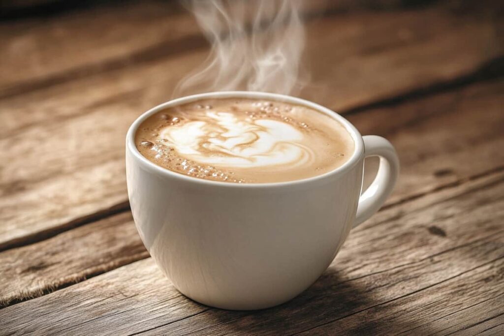 Tea latte recipe with frothy milk